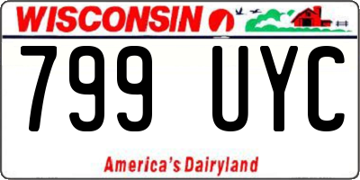WI license plate 799UYC