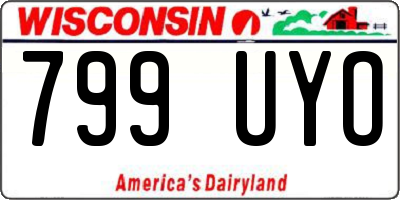 WI license plate 799UYO
