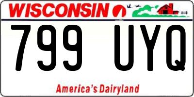 WI license plate 799UYQ