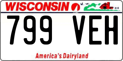 WI license plate 799VEH