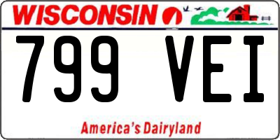 WI license plate 799VEI