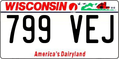 WI license plate 799VEJ