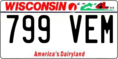 WI license plate 799VEM