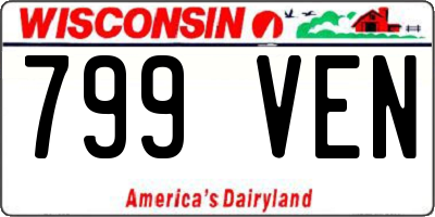 WI license plate 799VEN