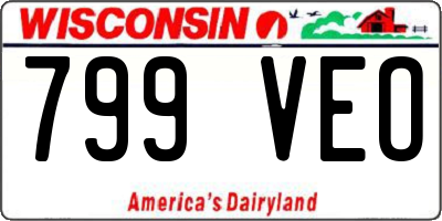 WI license plate 799VEO