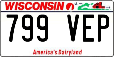 WI license plate 799VEP