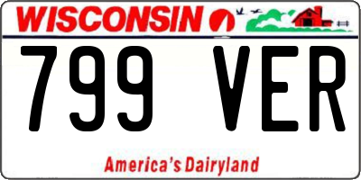 WI license plate 799VER
