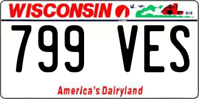 WI license plate 799VES