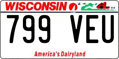 WI license plate 799VEU