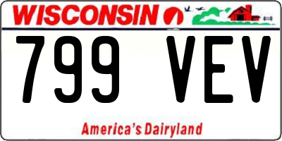 WI license plate 799VEV