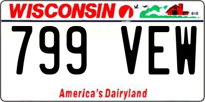 WI license plate 799VEW