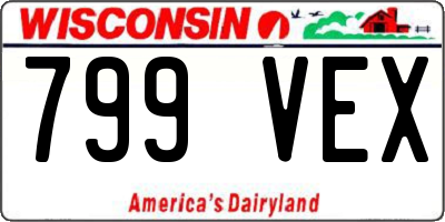 WI license plate 799VEX