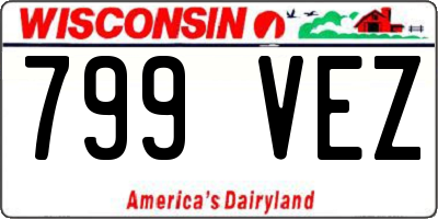 WI license plate 799VEZ