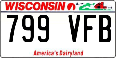 WI license plate 799VFB