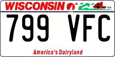 WI license plate 799VFC