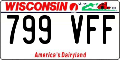 WI license plate 799VFF