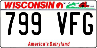WI license plate 799VFG