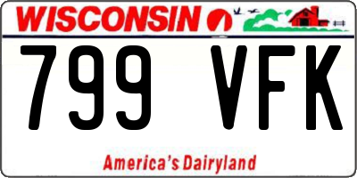 WI license plate 799VFK