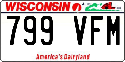 WI license plate 799VFM