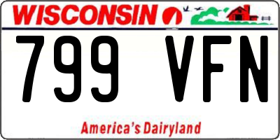 WI license plate 799VFN