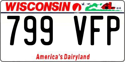 WI license plate 799VFP