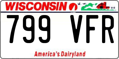 WI license plate 799VFR