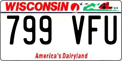 WI license plate 799VFU