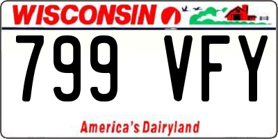 WI license plate 799VFY