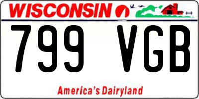 WI license plate 799VGB