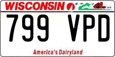 WI license plate 799VPD