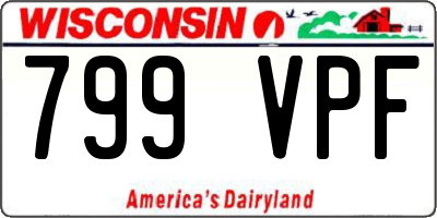 WI license plate 799VPF