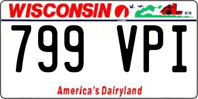 WI license plate 799VPI