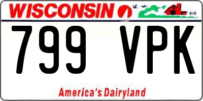 WI license plate 799VPK