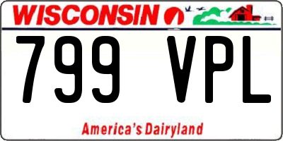 WI license plate 799VPL