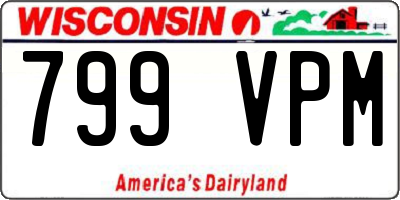 WI license plate 799VPM