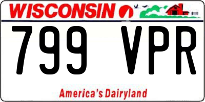 WI license plate 799VPR