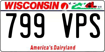 WI license plate 799VPS