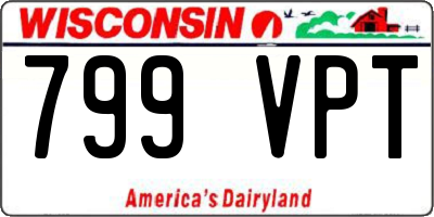 WI license plate 799VPT