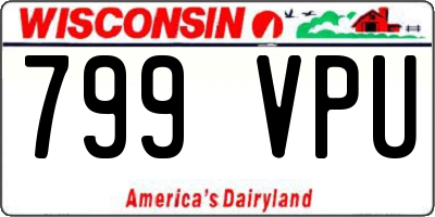 WI license plate 799VPU