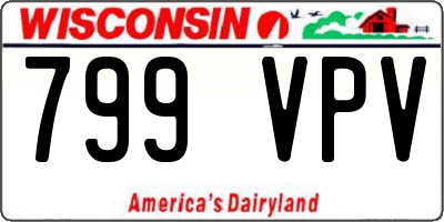 WI license plate 799VPV