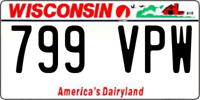 WI license plate 799VPW