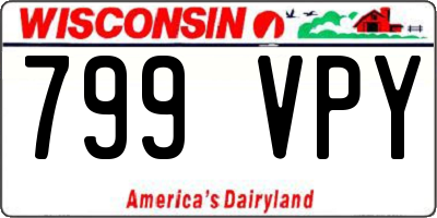 WI license plate 799VPY