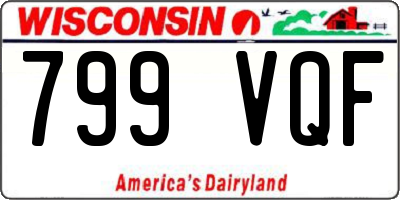 WI license plate 799VQF