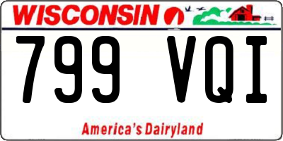 WI license plate 799VQI