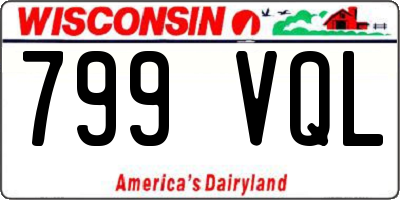 WI license plate 799VQL