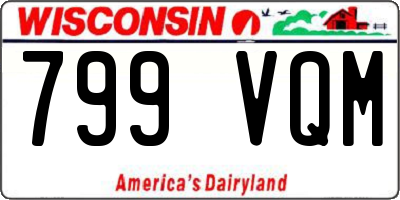 WI license plate 799VQM