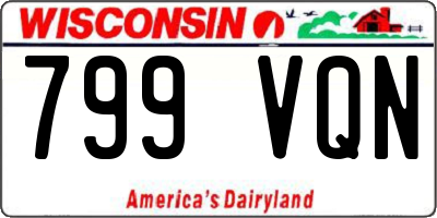 WI license plate 799VQN