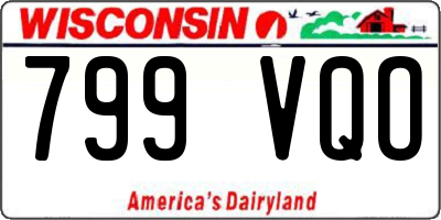WI license plate 799VQO