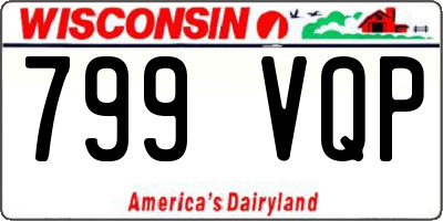 WI license plate 799VQP