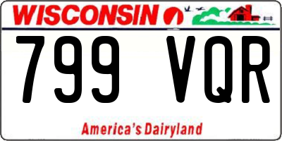 WI license plate 799VQR